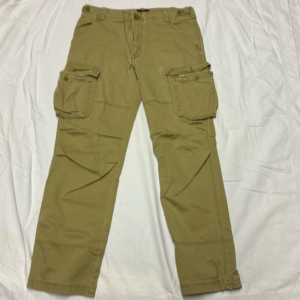 IZOD Cargo Pants Cotton Beige Men's Size 34 x 32